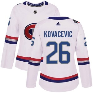 Montreal Canadiens Johnathan Kovacevic Official White Adidas Authentic Women's 2017 100 Classic NHL Hockey Jersey