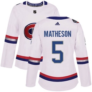 Montreal Canadiens Mike Matheson Official White Adidas Authentic Women's 2017 100 Classic NHL Hockey Jersey