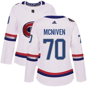 Montreal Canadiens Michael McNiven Official White Adidas Authentic Women's 2017 100 Classic NHL Hockey Jersey