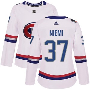 Montreal Canadiens Antti Niemi Official White Adidas Authentic Women's 2017 100 Classic NHL Hockey Jersey