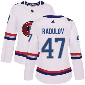 Montreal Canadiens Alexander Radulov Official White Adidas Authentic Women's 2017 100 Classic NHL Hockey Jersey