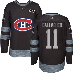Montreal Canadiens Brendan Gallagher Official Black Authentic Adult 1917-2017 100th Anniversary NHL Hockey Jersey