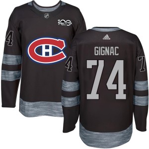 Montreal Canadiens Brandon Gignac Official Black Authentic Adult 1917-2017 100th Anniversary NHL Hockey Jersey