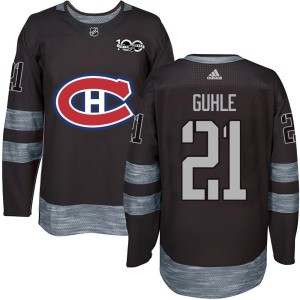 Montreal Canadiens Kaiden Guhle Official Black Authentic Adult 1917-2017 100th Anniversary NHL Hockey Jersey