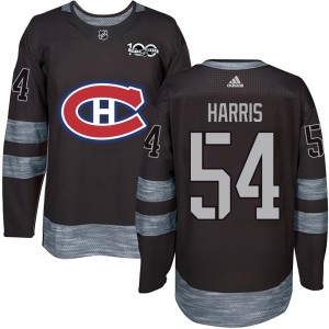 Montreal Canadiens Jordan Harris Official Black Authentic Adult 1917-2017 100th Anniversary NHL Hockey Jersey