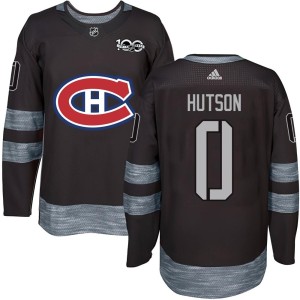Montreal Canadiens Lane Hutson Official Black Authentic Adult 1917-2017 100th Anniversary NHL Hockey Jersey