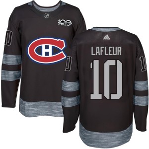 Montreal Canadiens Guy Lafleur Official Black Authentic Adult 1917-2017 100th Anniversary NHL Hockey Jersey
