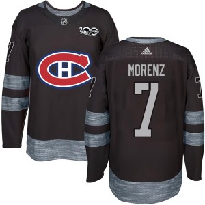 Montreal Canadiens Howie Morenz Official Black Authentic Adult 1917-2017 100th Anniversary NHL Hockey Jersey