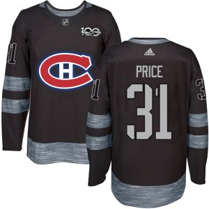 Montreal Canadiens Carey Price Official Black Authentic Adult 1917-2017 100th Anniversary NHL Hockey Jersey