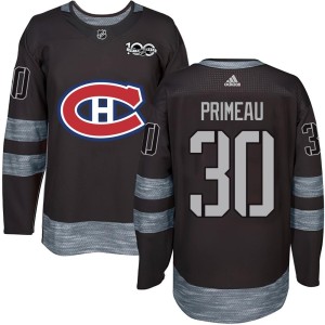 Montreal Canadiens Cayden Primeau Official Black Authentic Adult 1917-2017 100th Anniversary NHL Hockey Jersey