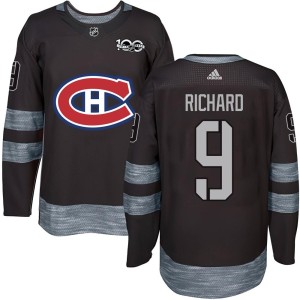 Montreal Canadiens Maurice Richard Official Black Authentic Adult 1917-2017 100th Anniversary NHL Hockey Jersey