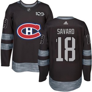 Montreal Canadiens Serge Savard Official Black Authentic Adult 1917-2017 100th Anniversary NHL Hockey Jersey