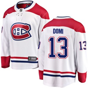 Montreal Canadiens Max Domi Official White Fanatics Branded Breakaway Adult Away NHL Hockey Jersey