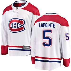 Montreal Canadiens Guy Lapointe Official White Fanatics Branded Breakaway Adult Away NHL Hockey Jersey