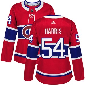 Montreal Canadiens Jordan Harris Official Red Adidas Authentic Women's Home NHL Hockey Jersey