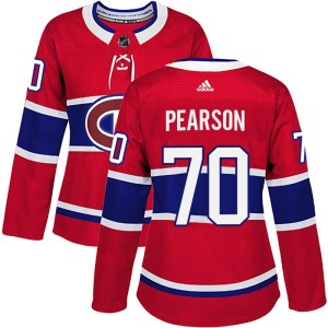 Montreal Canadiens Tanner Pearson Official Red Adidas Authentic Women's Home NHL Hockey Jersey