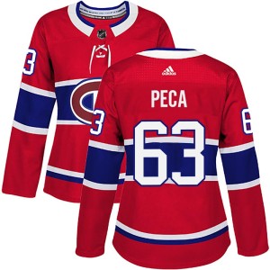 Montreal Canadiens Matthew Peca Official Red Adidas Authentic Women's Home NHL Hockey Jersey