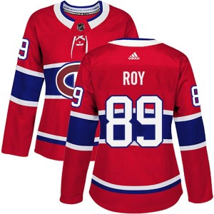Montreal Canadiens Joshua Roy Official Red Adidas Authentic Women's Home NHL Hockey Jersey