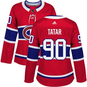 Montreal Canadiens Tomas Tatar Official Red Adidas Authentic Women's Home NHL Hockey Jersey