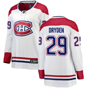 Montreal Canadiens Ken Dryden Official White Fanatics Branded Breakaway Women's Away NHL Hockey Jersey
