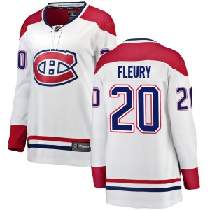 Montreal Canadiens Cale Fleury Official White Fanatics Branded Breakaway Women's ized Away NHL Hockey Jersey