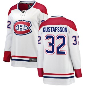 Montreal Canadiens Erik Gustafsson Official White Fanatics Branded Breakaway Women's Away NHL Hockey Jersey