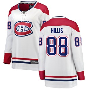 Montreal Canadiens Cameron Hillis Official White Fanatics Branded Breakaway Women's Away NHL Hockey Jersey