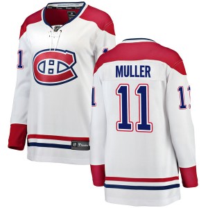Montreal Canadiens Kirk Muller Official White Fanatics Branded Breakaway Women's Away NHL Hockey Jersey