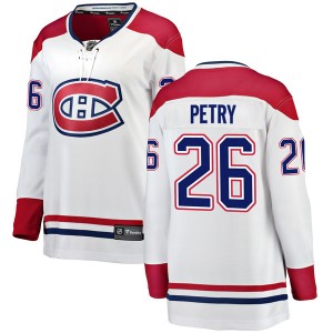 Montreal Canadiens Jeff Petry Official White Fanatics Branded Breakaway Women's Away NHL Hockey Jersey