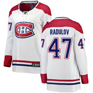 Montreal Canadiens Alexander Radulov Official White Fanatics Branded Breakaway Women's Away NHL Hockey Jersey