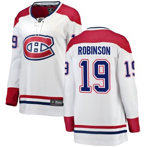 Montreal Canadiens Larry Robinson Official White Fanatics Branded Breakaway Women's Away NHL Hockey Jersey