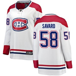 Montreal Canadiens David Savard Official White Fanatics Branded Breakaway Women's Away NHL Hockey Jersey