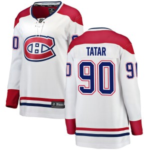 Montreal Canadiens Tomas Tatar Official White Fanatics Branded Breakaway Women's Away NHL Hockey Jersey