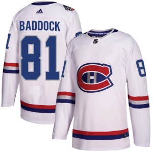Montreal Canadiens Brandon Baddock Official White Adidas Authentic Adult 2017 100 Classic NHL Hockey Jersey