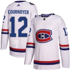Montreal Canadiens Yvan Cournoyer Official White Adidas Authentic Adult 2017 100 Classic NHL Hockey Jersey