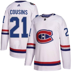 Montreal Canadiens Nick Cousins Official White Adidas Authentic Adult 2017 100 Classic NHL Hockey Jersey
