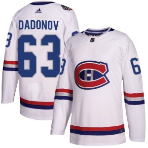 Montreal Canadiens Evgenii Dadonov Official White Adidas Authentic Adult 2017 100 Classic NHL Hockey Jersey