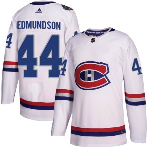 Montreal Canadiens Joel Edmundson Official White Adidas Authentic Adult 2017 100 Classic NHL Hockey Jersey