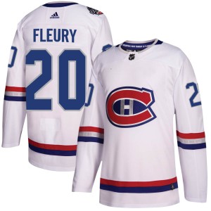 Montreal Canadiens Cale Fleury Official White Adidas Authentic Adult ized 2017 100 Classic NHL Hockey Jersey