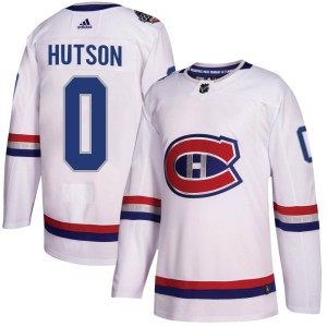 Montreal Canadiens Lane Hutson Official White Adidas Authentic Adult 2017 100 Classic NHL Hockey Jersey