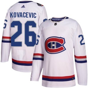 Montreal Canadiens Johnathan Kovacevic Official White Adidas Authentic Adult 2017 100 Classic NHL Hockey Jersey