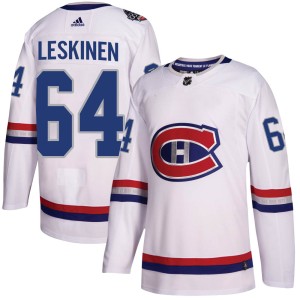 Montreal Canadiens Otto Leskinen Official White Adidas Authentic Adult 2017 100 Classic NHL Hockey Jersey