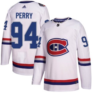 Montreal Canadiens Corey Perry Official White Adidas Authentic Adult 2017 100 Classic NHL Hockey Jersey