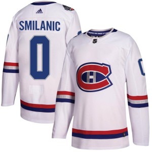 Montreal Canadiens Ty Smilanic Official White Adidas Authentic Adult 2017 100 Classic NHL Hockey Jersey
