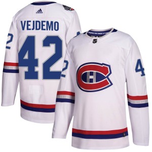 Montreal Canadiens Lukas Vejdemo Official White Adidas Authentic Adult 2017 100 Classic NHL Hockey Jersey