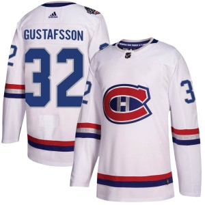 Montreal Canadiens Erik Gustafsson Official White Adidas Authentic Youth 2017 100 Classic NHL Hockey Jersey