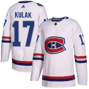 Montreal Canadiens Brett Kulak Official White Adidas Authentic Youth 2017 100 Classic NHL Hockey Jersey