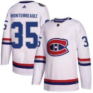 Montreal Canadiens Sam Montembeault Official White Adidas Authentic Youth 2017 100 Classic NHL Hockey Jersey