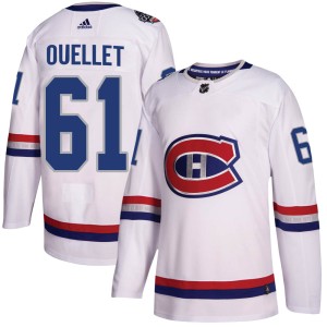 Montreal Canadiens Xavier Ouellet Official White Adidas Authentic Youth 2017 100 Classic NHL Hockey Jersey