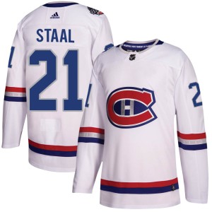 Montreal Canadiens Eric Staal Official White Adidas Authentic Youth 2017 100 Classic NHL Hockey Jersey